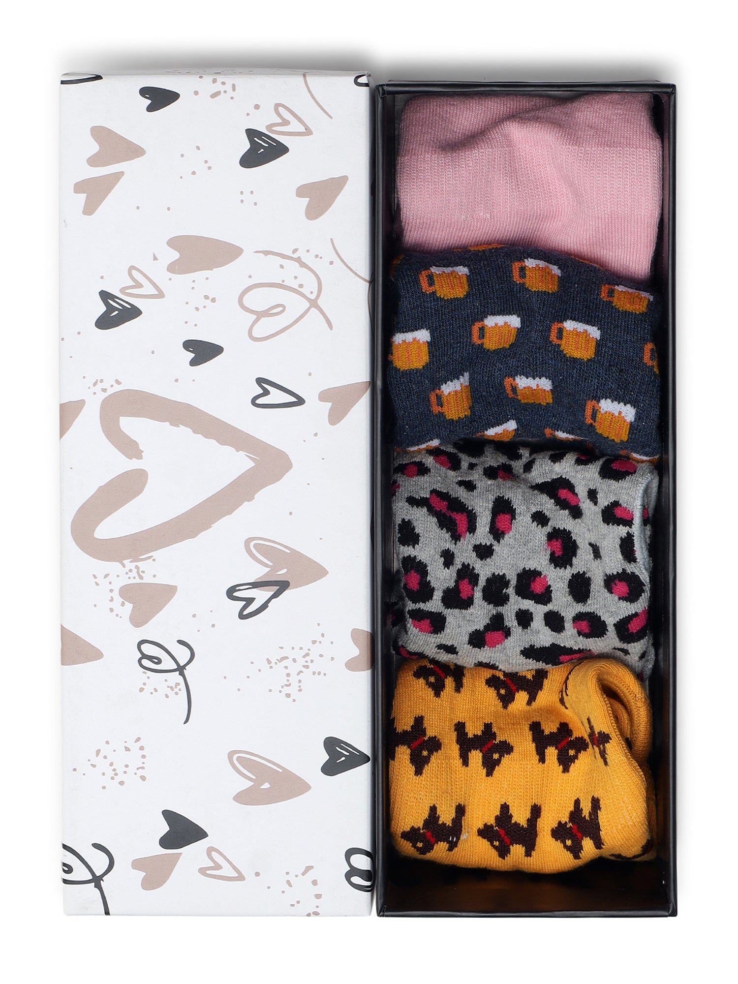 1_1_3d6e5710-67d3-44c6-a2a0-4bfd960f08b7.jpg Hidden Desires Box of 4 No-Show Socks - Image 1