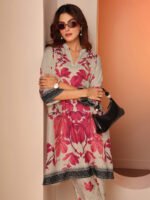 Off White Printed Cotton Blend Cord Set - Style 0798H - Image 2
