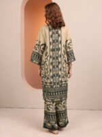 Beige Printed Cotton Blend Cord Set - Image 3