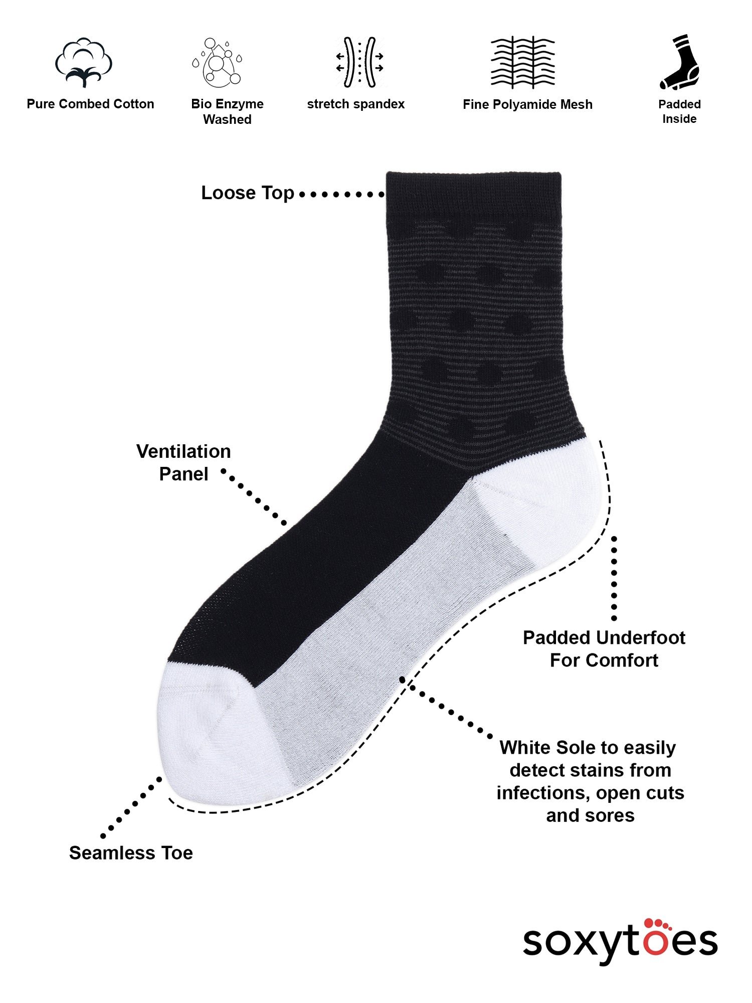 DiabeticCare_dbf6290b-ec4f-4cca-8c28-81c713fad245.jpg Comfort Care Classic Box of 4 Mid-Calf Socks - Image 1