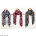 Floral Georgette Stole Pack of 3
