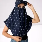 Rayon Cotton Scarf Cum Mask with Cap