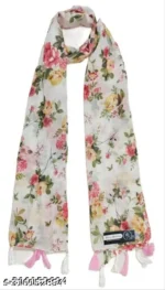 Floral Chiffon Scarf Pack of 2 - Image 2