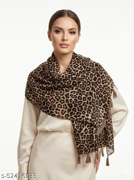 obwge_512.webp Trendy Multicolor Georgette Scarf - Image 1