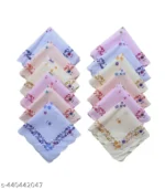 Texco Leaf Print Cotton Hanky Set of 12 - Image 2