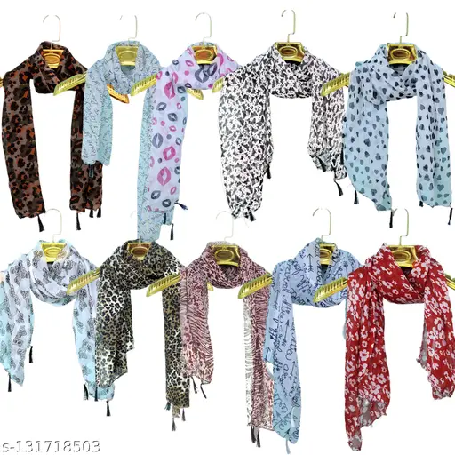 ua79o_512.webp Multicolor Printed Scarf Pack of 10 - Image 1