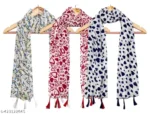 Printed Georgette Scarf Set of 3